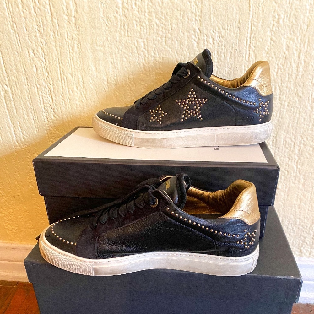 Leather designer sneakers by Zadig & Voltaire